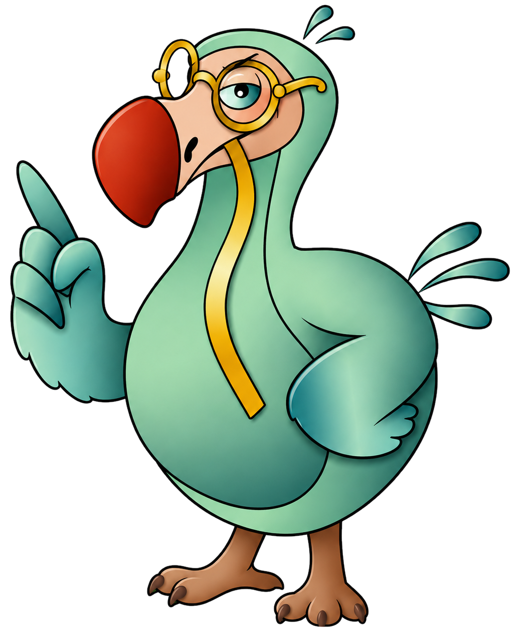 Regel-Dodo mit Nudelbrille
